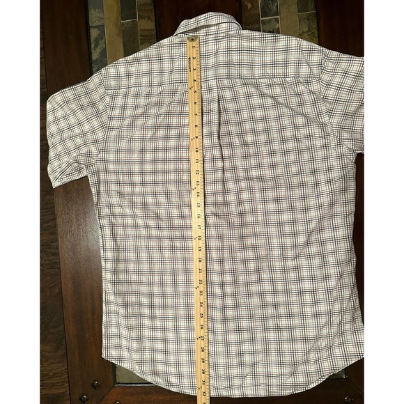 Peter Millar Mens Cotton White Check Long Sleeve Button Down LG Collared Shirt - Picture 5 of 6
